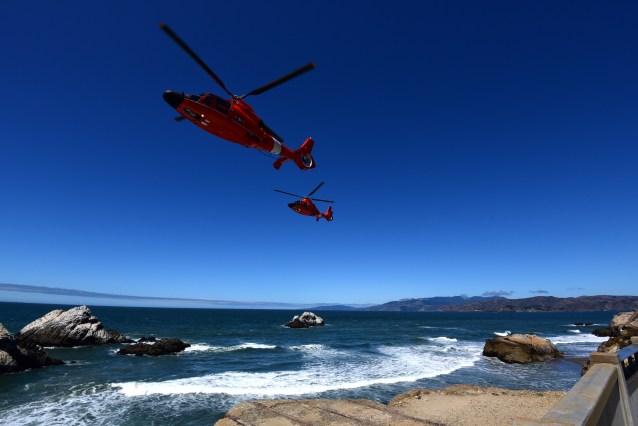 CG Helicopter fly by