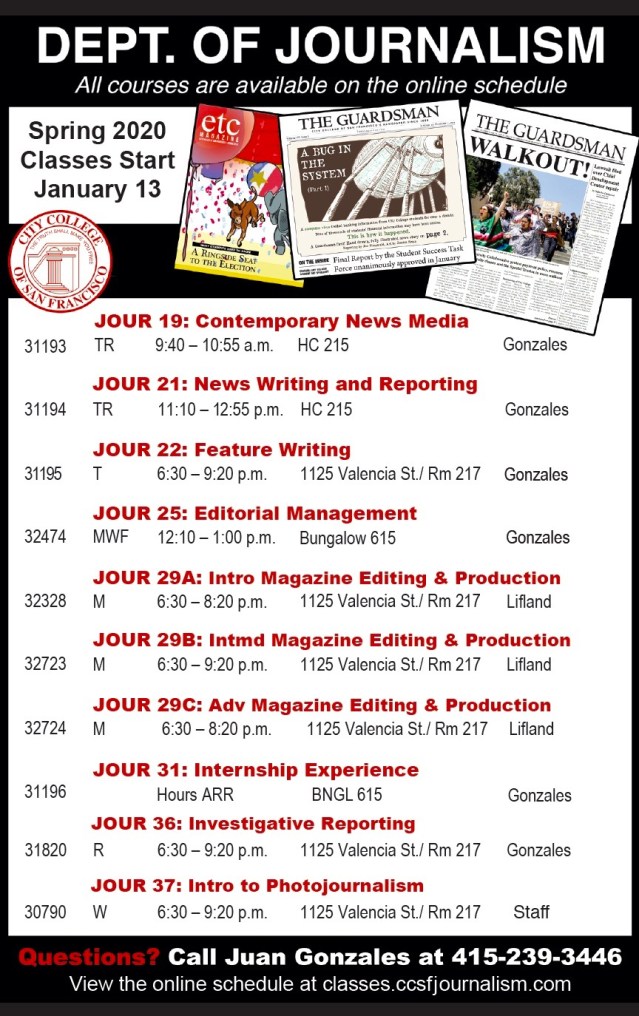 City College journalism ad 1-20